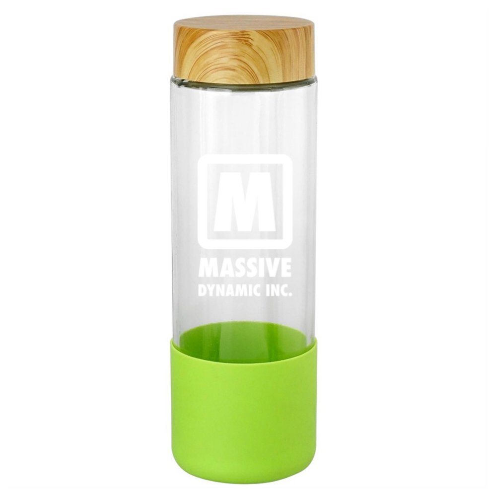 Add Your Logo: SiliCan Glass Water Bottle